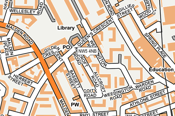 NW5 4NB map - OS OpenMap – Local (Ordnance Survey)