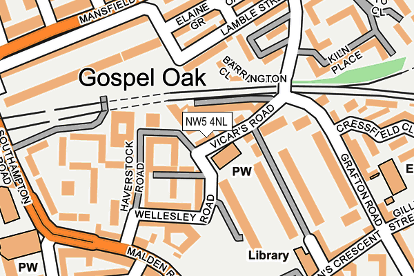 NW5 4NL map - OS OpenMap – Local (Ordnance Survey)