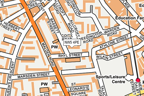 NW5 4PE map - OS OpenMap – Local (Ordnance Survey)