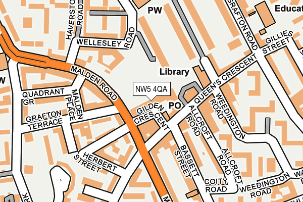 NW5 4QA map - OS OpenMap – Local (Ordnance Survey)