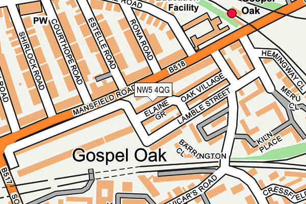 NW5 4QG map - OS OpenMap – Local (Ordnance Survey)