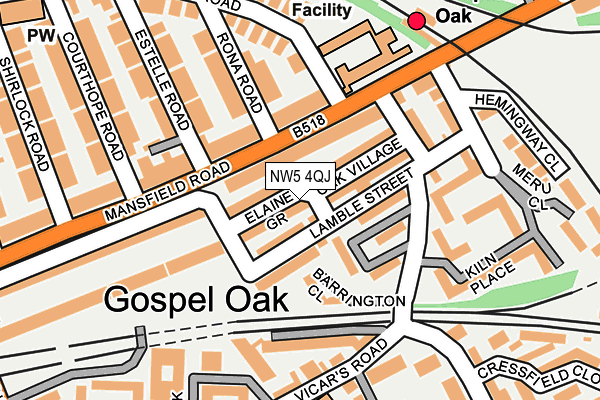 NW5 4QJ map - OS OpenMap – Local (Ordnance Survey)