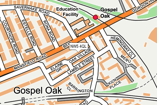 NW5 4QL map - OS OpenMap – Local (Ordnance Survey)