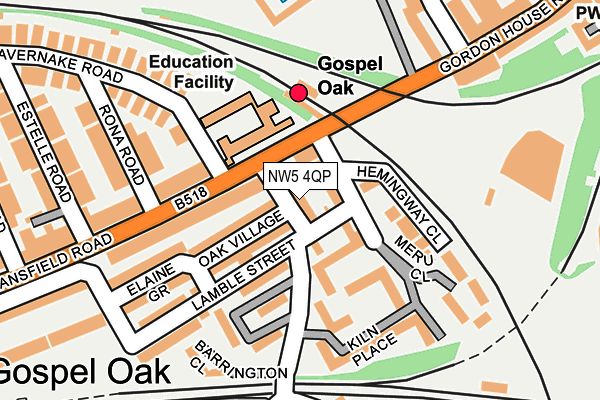 NW5 4QP map - OS OpenMap – Local (Ordnance Survey)