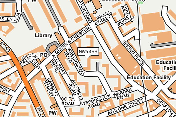NW5 4RH map - OS OpenMap – Local (Ordnance Survey)
