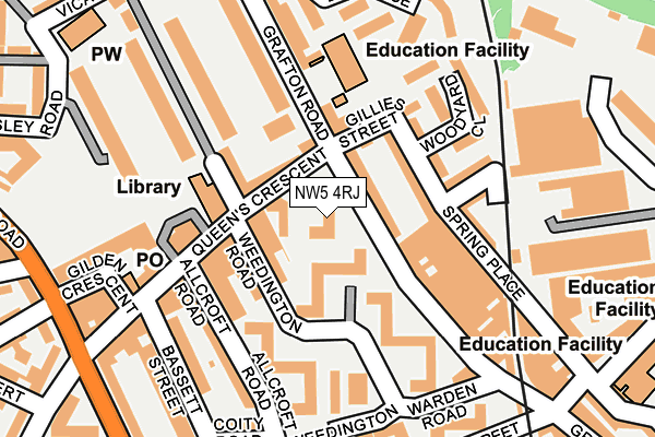 NW5 4RJ map - OS OpenMap – Local (Ordnance Survey)