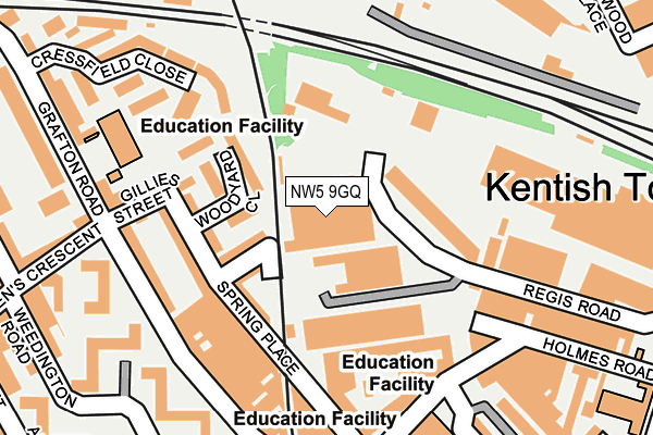 NW5 9GQ map - OS OpenMap – Local (Ordnance Survey)