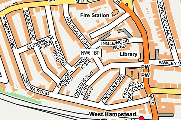 NW6 1BP map - OS OpenMap – Local (Ordnance Survey)