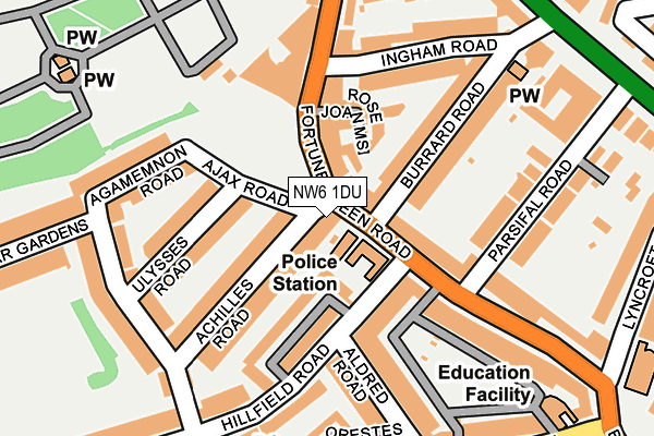 NW6 1DU map - OS OpenMap – Local (Ordnance Survey)