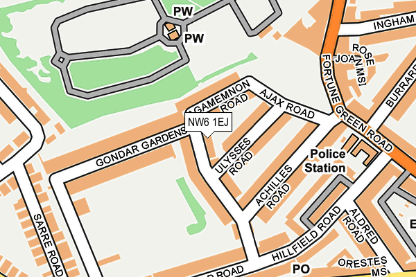 NW6 1EJ map - OS OpenMap – Local (Ordnance Survey)