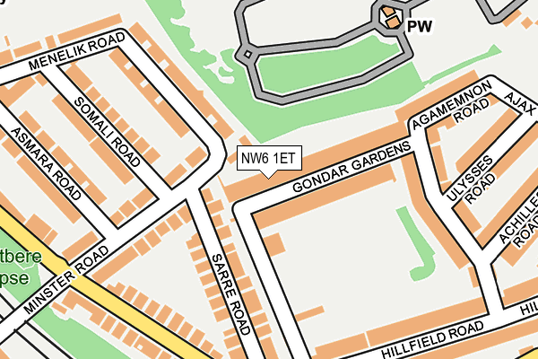 NW6 1ET map - OS OpenMap – Local (Ordnance Survey)