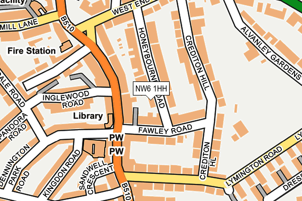 NW6 1HH map - OS OpenMap – Local (Ordnance Survey)