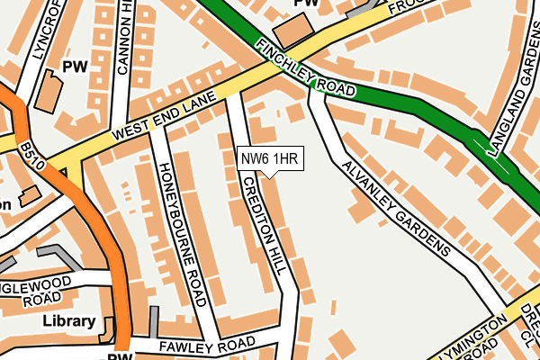NW6 1HR map - OS OpenMap – Local (Ordnance Survey)