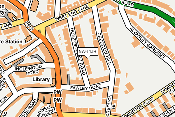 NW6 1JH map - OS OpenMap – Local (Ordnance Survey)