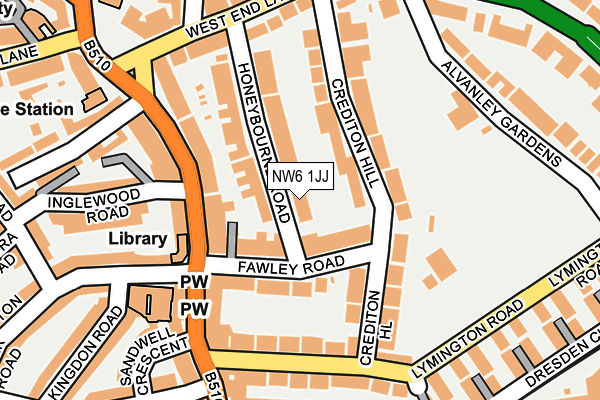 NW6 1JJ map - OS OpenMap – Local (Ordnance Survey)