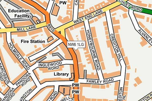 NW6 1LG map - OS OpenMap – Local (Ordnance Survey)