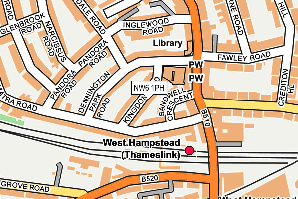 NW6 1PH map - OS OpenMap – Local (Ordnance Survey)