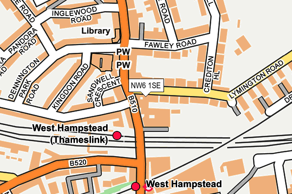 NW6 1SE map - OS OpenMap – Local (Ordnance Survey)