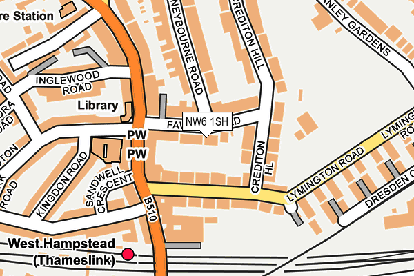 NW6 1SH map - OS OpenMap – Local (Ordnance Survey)