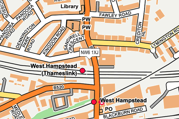 NW6 1XJ map - OS OpenMap – Local (Ordnance Survey)