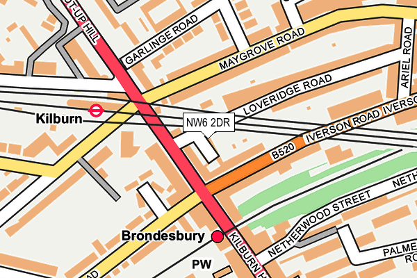 NW6 2DR map - OS OpenMap – Local (Ordnance Survey)