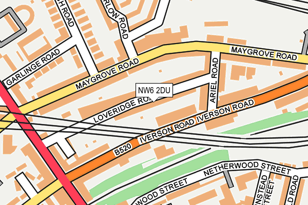 NW6 2DU map - OS OpenMap – Local (Ordnance Survey)