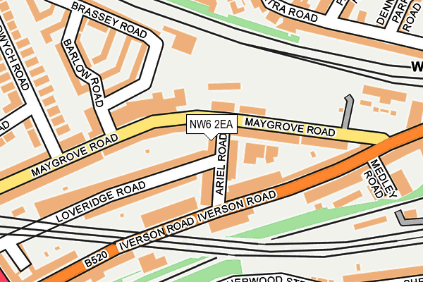 NW6 2EA map - OS OpenMap – Local (Ordnance Survey)