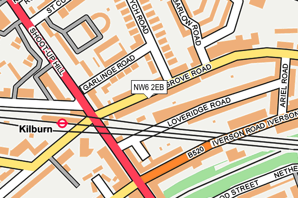 NW6 2EB map - OS OpenMap – Local (Ordnance Survey)