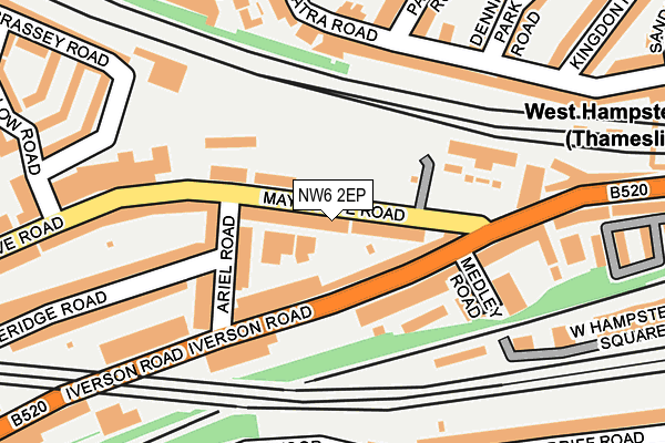 NW6 2EP map - OS OpenMap – Local (Ordnance Survey)