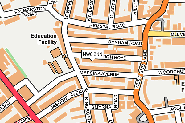 NW6 2NN map - OS OpenMap – Local (Ordnance Survey)