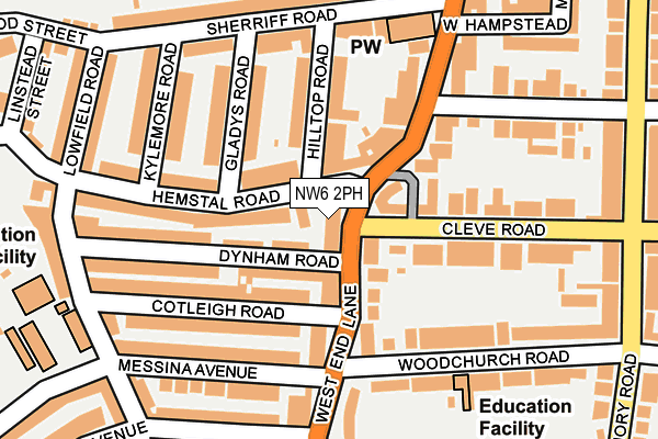 NW6 2PH map - OS OpenMap – Local (Ordnance Survey)