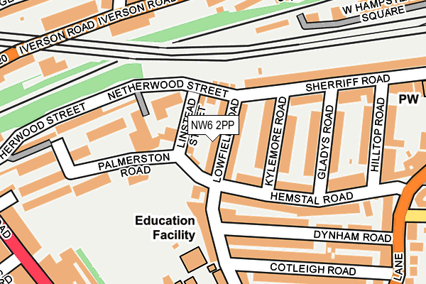 NW6 2PP map - OS OpenMap – Local (Ordnance Survey)