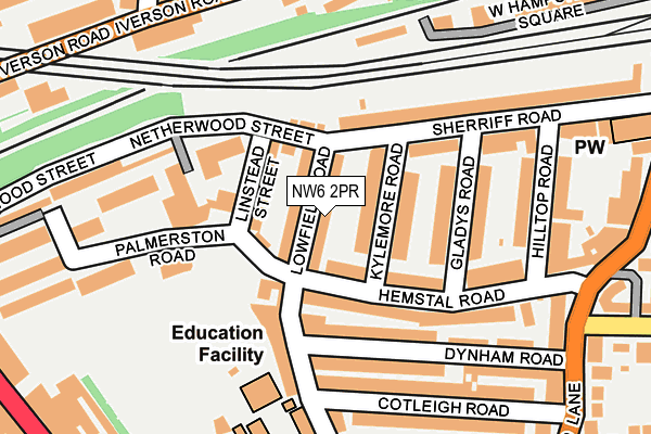 NW6 2PR map - OS OpenMap – Local (Ordnance Survey)