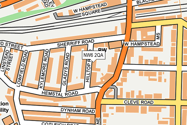 NW6 2QA map - OS OpenMap – Local (Ordnance Survey)