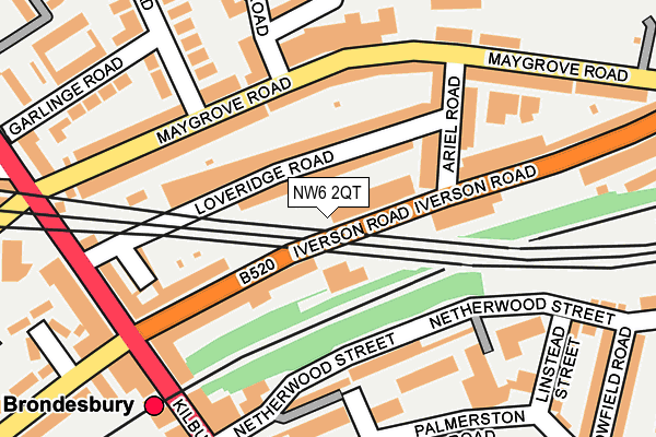 NW6 2QT map - OS OpenMap – Local (Ordnance Survey)