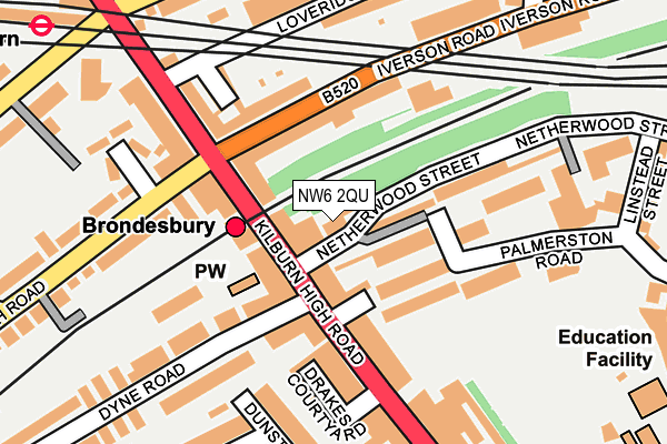 NW6 2QU map - OS OpenMap – Local (Ordnance Survey)