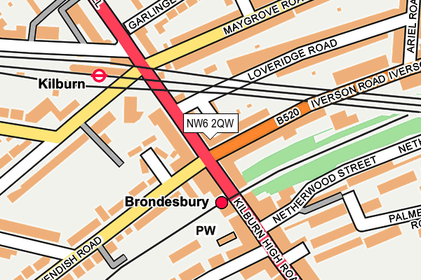NW6 2QW map - OS OpenMap – Local (Ordnance Survey)