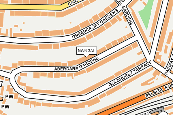 Map of 57 ABERDARE GARDENS LIMITED at local scale