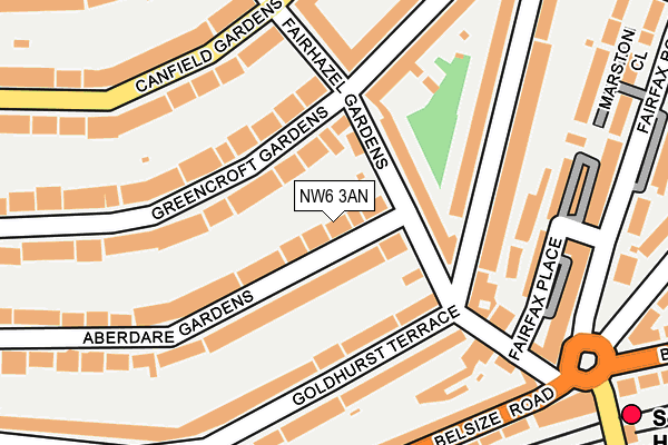 NW6 3AN map - OS OpenMap – Local (Ordnance Survey)