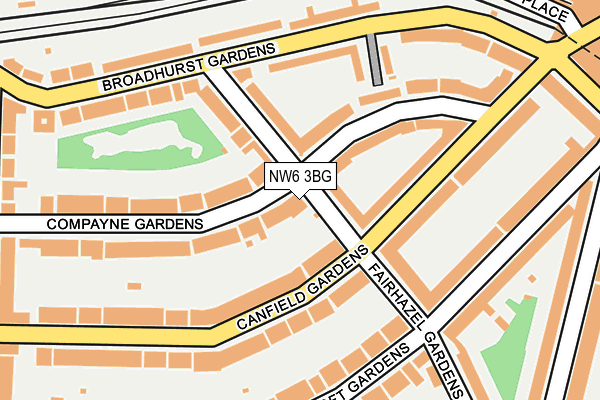 NW6 3BG map - OS OpenMap – Local (Ordnance Survey)