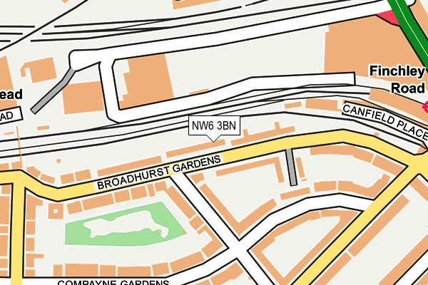NW6 3BN map - OS OpenMap – Local (Ordnance Survey)