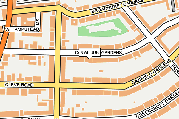 NW6 3DB map - OS OpenMap – Local (Ordnance Survey)