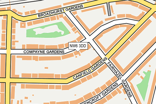 NW6 3DD map - OS OpenMap – Local (Ordnance Survey)