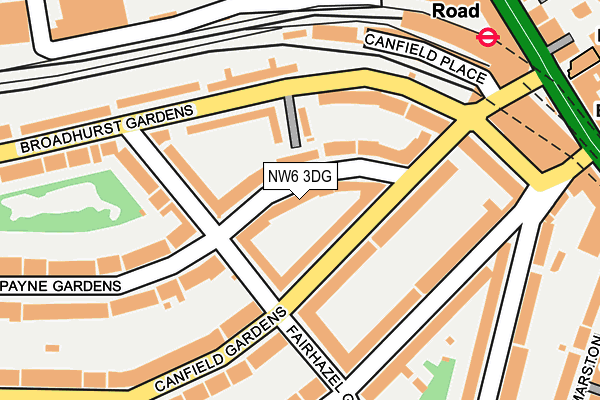 NW6 3DG map - OS OpenMap – Local (Ordnance Survey)