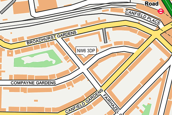 NW6 3DP map - OS OpenMap – Local (Ordnance Survey)