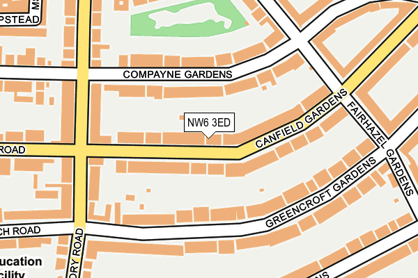 NW6 3ED map - OS OpenMap – Local (Ordnance Survey)