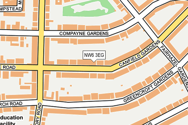 NW6 3EG map - OS OpenMap – Local (Ordnance Survey)