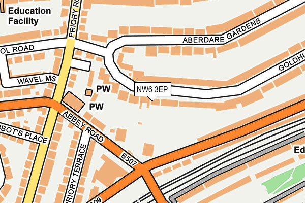 NW6 3EP map - OS OpenMap – Local (Ordnance Survey)