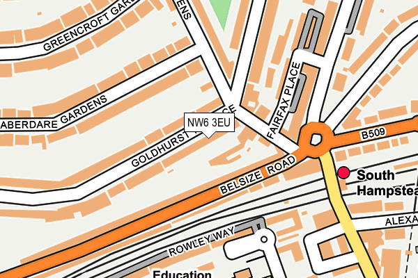 NW6 3EU map - OS OpenMap – Local (Ordnance Survey)