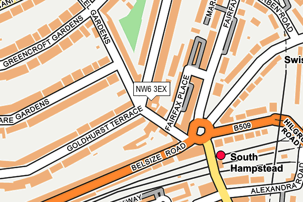 NW6 3EX map - OS OpenMap – Local (Ordnance Survey)
